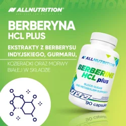 Miniaturka artykułu - #0 Allnutrition Berberine HCL Plus, 90 kaps.