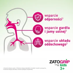 Miniaturka artykułu - #1 Zatogrip Kids 3+ syrop o smaku malinowym, 120 ml