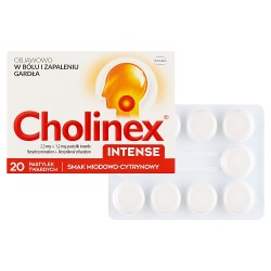 Zdjęcie produktu - #0 CHOLINEX INTENSE smak miodowo-cytrynowy, 20 tabletek