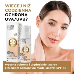 Miniaturka artykułu - #0 Idee Derm Ochronny krem modelujący do twarzy SPF50 do cery dojrzałej, pozbawionej elastyczności, 50 ml