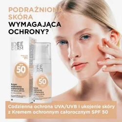 Miniaturka artykułu - #0 Idee Derm Całoroczny krem ochronny do twarzy SPF50 do sk&oacute;ry wrażliwej, 50 ml