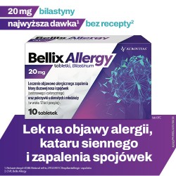#0 – Bellix Allergy Bilastyna 20 mg, Lek na alergię 10 tabletek