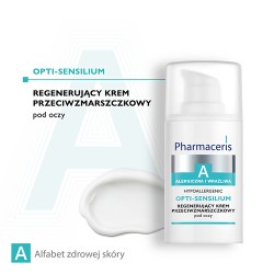 Zdjęcie produktu - #0 Pharmaceris A Opti-Sensilium Regenerujący krem przeciw&shy;zmarszczkowy pod oczy, 15 ml