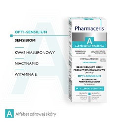 Zdjęcie produktu - #1 Pharmaceris A Opti-Sensilium Regenerujący krem przeciw&shy;zmarszczkowy pod oczy, 15 ml