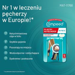 #1 – Compeed Plastry na pęcherze na piętę średnie, 5 szt.