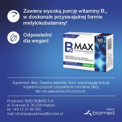 Miniaturka artykułu - #0 B12 Max Metylokobalamina, 60 tabl.