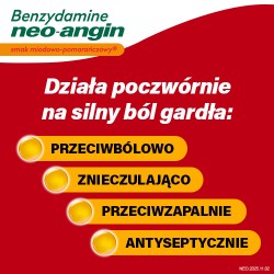 Zdjęcie produktu - #1 Benzydamine Neo-Angin smak miodowo-pomarańczowy, 20 pastylek