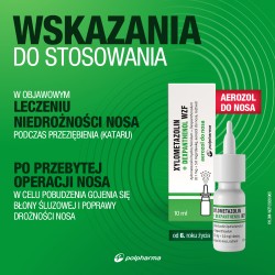 Zdjęcie produktu - #2 Xylometazolin + Dexpanthenol WZF Spray do nosa, 10 ml - lek udrożnia nos i wspomaga regenerację błony śluzowej