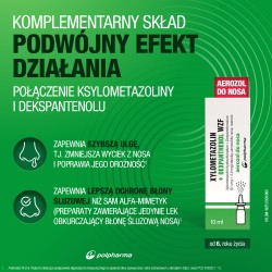 Zdjęcie produktu - #3 Xylometazolin + Dexpanthenol WZF Spray do nosa, 10 ml - lek udrożnia nos i wspomaga regenerację błony śluzowej