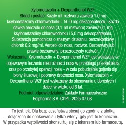 Zdjęcie produktu - #5 Xylometazolin + Dexpanthenol WZF Spray do nosa, 10 ml - lek udrożnia nos i wspomaga regenerację błony śluzowej