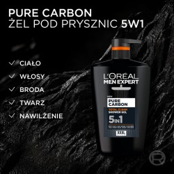 Zdjęcie produktu - #0 L'OREAL Men Expert Pure Carbon Total Clean Żel pod prysznic 5w1, 1000 ml
