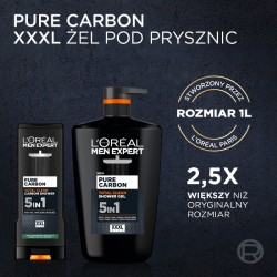 Zdjęcie produktu - #1 L'OREAL Men Expert Pure Carbon Total Clean Żel pod prysznic 5w1, 1000 ml