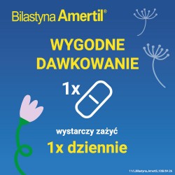 Zdjęcie produktu - #6 Bilastyna Amertil 20 mg, 20 tabletek - lek przeciwalergiczny