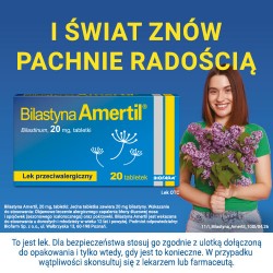 Zdjęcie produktu - #7 Bilastyna Amertil 20 mg, 20 tabletek - lek przeciwalergiczny