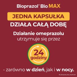 Zdjęcie produktu - #3 Bioprazol Bio Max 20 mg, 14 kapsułek twardych - leczenie zgagi i zarzucania treści żołądkowej
