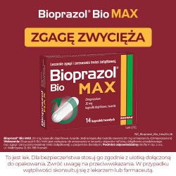 Zdjęcie produktu - #5 Bioprazol Bio Max 20 mg, 14 kapsułek twardych - leczenie zgagi i zarzucania treści żołądkowej