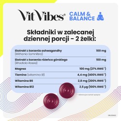 Zdjęcie produktu - #2 Vit Vibes Calm & Balance żelki smak malinowy, 60 szt.