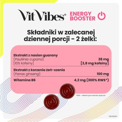 Zdjęcie produktu - #3 Vit Vibes Energy Booster żelki smak truskawkowy, 60 szt.