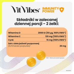 Zdjęcie produktu - #2 Vit Vibes Immunity Power żelki smak marakuja cytryna, 60 szt.
