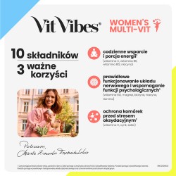 Zdjęcie produktu - #1 Vit Vibes Women's Multi-Vit żelki smak pomarańcza i mango, 60 szt.