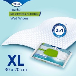 Zdjęcie produktu - #0 Tena Wet Wipes ProSkin Plastic-Free Chusteczki nawilżane, 48 szt.