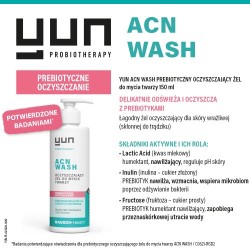 Zdjęcie produktu - #4 YUN ACN WASH Prebiotyczny oczyszczający żel do mycia twarzy, 150 ml