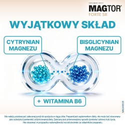 Miniaturka artykułu - #1 Magtor Forte SR, 60 tabl. - suplement diety z magnezem i witaminą B6