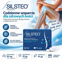 Miniaturka artykułu - #0 Silsteo Krzem, witamina D, witamina K, 30 tabl.