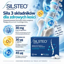 Miniaturka artykułu - #1 Silsteo Krzem, witamina D, witamina K, 30 tabl.