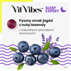 #4 – Vit Vibes Sleep Expert żelki o smaku jagodowym z nutą lawendy, 60 szt.