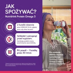 Zdjęcie produktu - #5 Nutridrink Protein Omega 3 rześki smak mango-brzoskwinia megapack, 24 x 125 ml