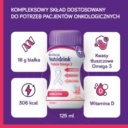Zdjęcie produktu - #4 Nutridrink Protein Omega 3 rześki smak truskawkowo-malinowy megapack, 24 x 125 ml