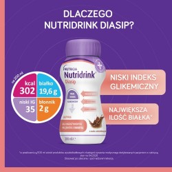 Zdjęcie produktu - #1 Nutridrink Diasip o smaku czekoladowym, 4 x 200 ml