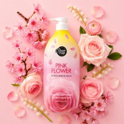 Zdjęcie produktu - #3 Aekyung Showermate Pink Flower Perfumowany żel pod prysznic, 1,2 l