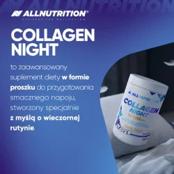 Miniaturka artykułu - #1 Allnutrition Collagen Night 12 000 mg o smaku ananasa, 340 g