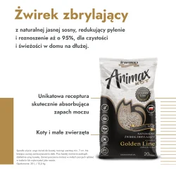 #2 – AnimaxKot Golden Line Żwirek zbrylający pałeczki 3 mm, 20 l