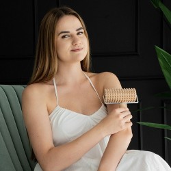 Zdjęcie produktu - #3 Akito Duży drewniany masażer z rączką roller antycellulitowy 1 szt.