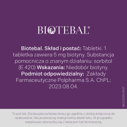 Zdjęcie produktu - #4 BIOTEBAL 5mg, 30 tabletek