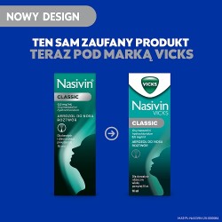 Zdjęcie produktu - #8  Nasivin Vicks Classic Aerozol na zatkany nos, 10 ml - lek na katar dla dorosłych i dzieci 6+