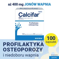 Miniaturka artykułu - #0 Calcifar, 100 kapsułek - profilaktyka osteoporozy