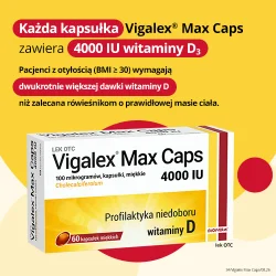 #3 – Vigalex Max Caps 4000, 60 kapsułek - profilaktyka niedoboru witaminy D