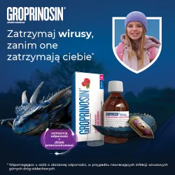 Miniaturka artykułu - #0 Groprinosin syrop 250 mg/5 ml - 150 ml KR&Oacute;TKA DATA 31.10.2026