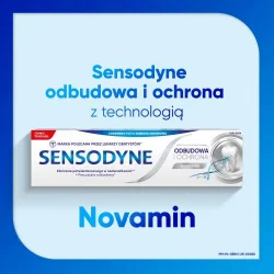 Miniaturka artykułu - #0 Sensodyne Odbudowa i Ochrona Whitening Pasta wybielająca z fluorem do nadwrażliwych zęb&oacute;w, 75 ml
