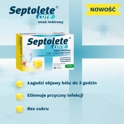 Miniaturka artykułu - #1 Septolete core smak imbirowy 3 mg + 1 mg, 16 pastylek