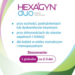 Zdjęcie produktu - #2 HEXAGYN DUO - 10 globulek dopochwowych