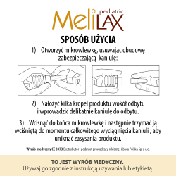 Zdjęcie produktu - #3 Melilax Pediatric Mikrowlewka doodbytnicza z Promelaxin dla dzieci, 30 g