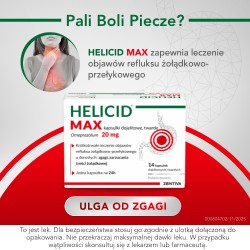 Zdjęcie produktu - #0 Helicid Max omeprazol 20mg, Lek na zgagę - 14 kapsułek