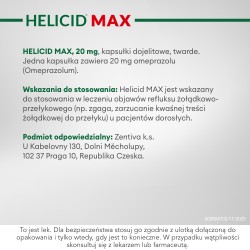 Zdjęcie produktu - #4 Helicid Max omeprazol 20mg, Lek na zgagę - 14 kapsułek