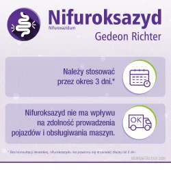 Miniaturka artykułu - #1 Nifuroksazyd Gedeon Richter 200 mg - 12 kapsułek