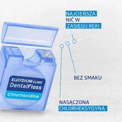 Miniaturka artykułu - #1 ELGYDIUM CLINIC DentalFloss - nić dentystyczna z chlorheksydyną, 50m